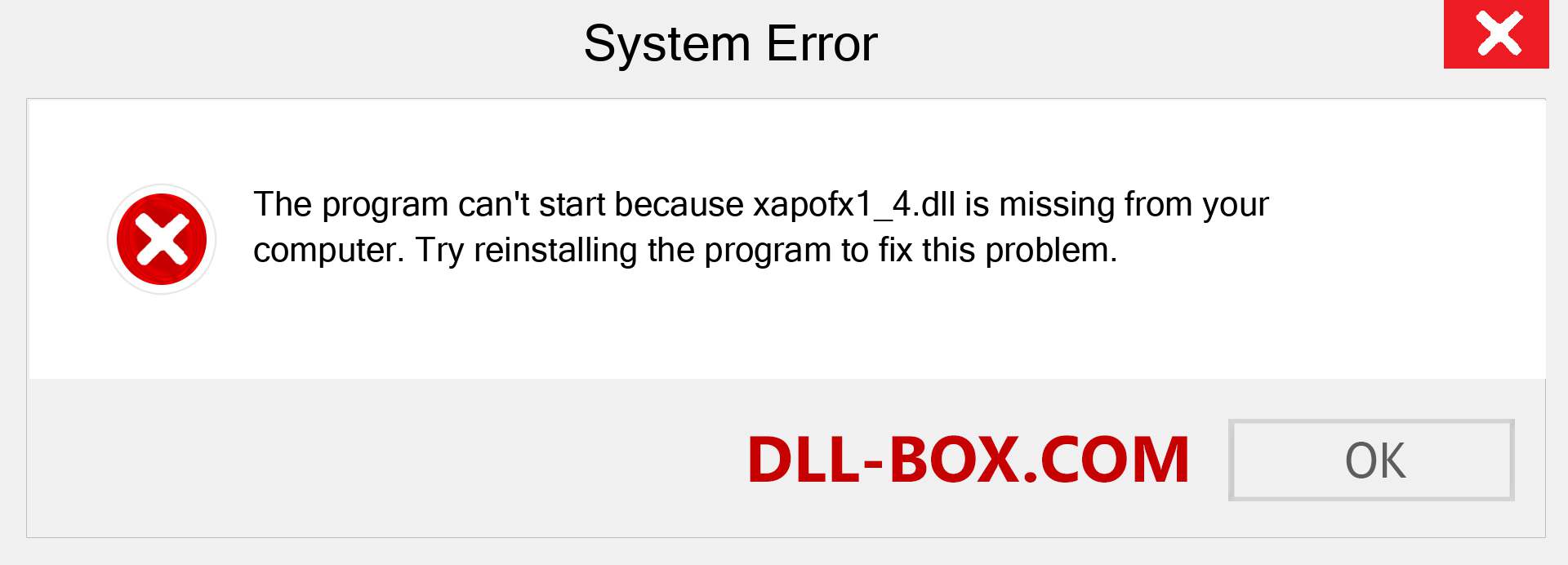  xapofx1_4.dll file is missing?. Download for Windows 7, 8, 10 - Fix  xapofx1_4 dll Missing Error on Windows, photos, images